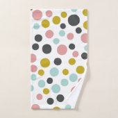 カラフルなパステル調の水玉模様|タオルセット バスタオルセット (ハンドタオル)