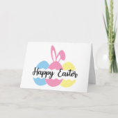 カラフルなパステル イースターカード おめでとう シーズンカード (正面)