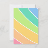 カラフルなパステル レインボー スパークル サンキューカード (裏面)