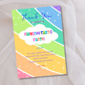 カラフルなパステル レインボー スパークル サンキューカード