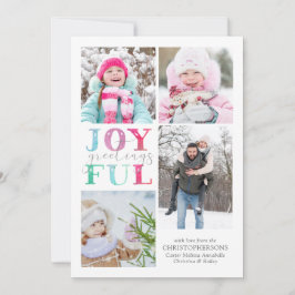 カラフルなパステル JOYFUL GREETINGS 4枚の写真 シーズンカード