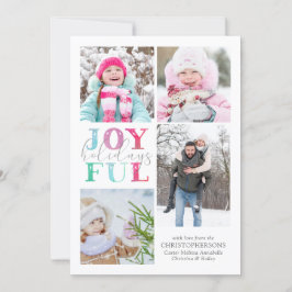 カラフルなパステル JOYFUL HOLIDAYS 4枚の写真 シーズンカード