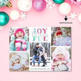 カラフルなパステル JOYFUL HOLIDAYS 5枚の写真 シーズンカード