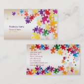 カラフルなパズルの名刺 名刺 (正面/裏面)