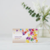 カラフルなパズルの名刺 名刺 (スタンド正面)