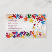 カラフルなパズルの名刺 名刺 (裏面)