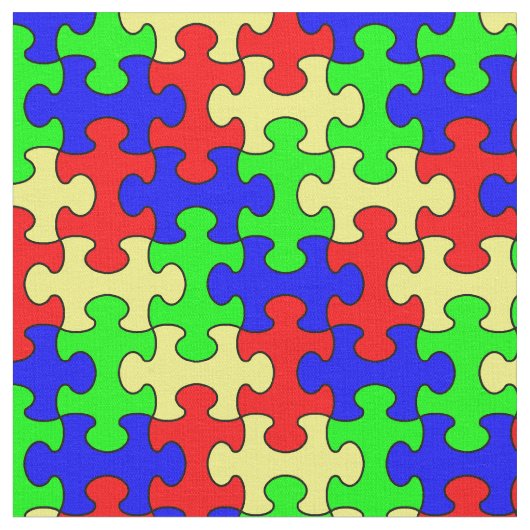 カラフルなパズルの生地 ファブリック (クローズアップ)