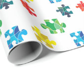 カラフルなパズルの部分のデザイン ラッピングペーパー (ロールコーナー)