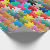カラフルなパズルパターン ラッピングペーパー (角)