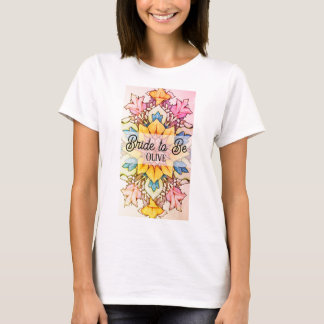 カラフルなパターンのブライドトゥビーTシャツ Tシャツ