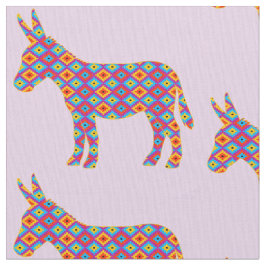 カラフルなパターンのBurro ファブリック