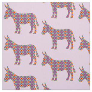 カラフルなパターンのBurro ファブリック