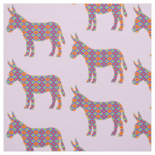 カラフルなパターンのBurro ファブリック (見本)