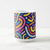 カラフルなパターンマグ コーヒーマグカップ (中央)