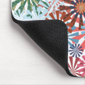 カラフルなパターン放射状のものの破烈の風車のデザイン マウスパッド (コーナー)