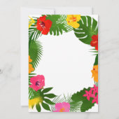 カラフルなパラダイス バースデー セレブレーション 招待状 (裏面)