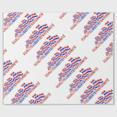 カラフルなパリ祭のデザイン ラッピングペーパー (フラット)