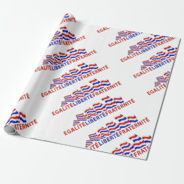 カラフルなパリ祭のデザイン ラッピングペーパー