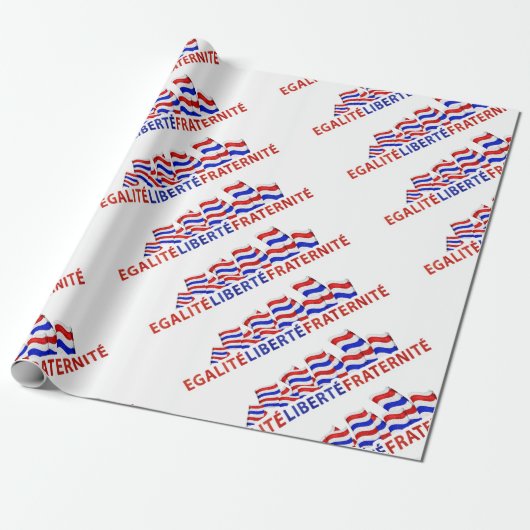カラフルなパリ祭のデザイン ラッピングペーパー (アンロールド)
