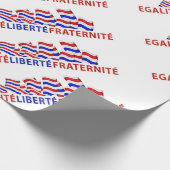 カラフルなパリ祭のデザイン ラッピングペーパー (角)