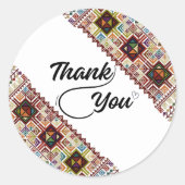 カラフルなパレスチナのタトレーズステッカーに感謝を込めて ラウンドシール (正面)