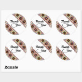 カラフルなパレスチナのタトレーズステッカーに感謝を込めて ラウンドシール (シート)