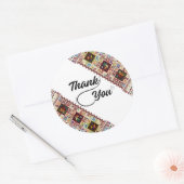 カラフルなパレスチナのタトレーズステッカーに感謝 ラウンドシール (封筒)