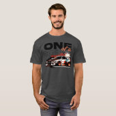 カラフルなパーソナライズド レーシングカー a  tシャツ (正面フル)