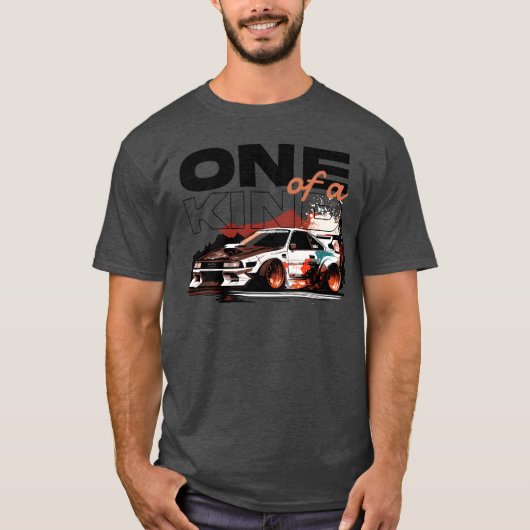 カラフルなパーソナライズド レーシングカー a  tシャツ (正面)