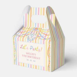 カラフルなパーティーキッズの誕生日パーティー フェイバーボックス