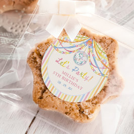 カラフルなパーティーキッズの誕生日パーティー ラウンドシール