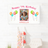 カラフルなパーティー風船 子供の誕生日写真 横断幕 (インサイチュ)