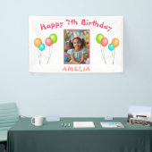 カラフルなパーティー風船 子供の誕生日写真 横断幕 (トレードショー)