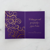 カラフルなパープルイースターエッグ シーズンカード (内部)