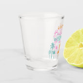 カラフルなパームツリーバチェロレッテウィークエンドショットグラス ショットグラス (左)