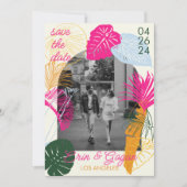 カラフルなパームツリー セーブザデート (正面)