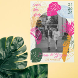 カラフルなパームツリー セーブザデート