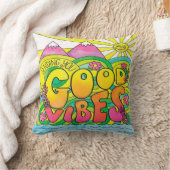 カラフルなヒッピーのデザインのクッション クッション (ブランケット)