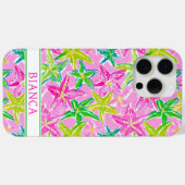 カラフルなヒトデのモノグラム入りCase-Mate iPhone Case-Mate iPhoneケース (裏面 (横))
