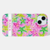 カラフルなヒトデのモノグラム Case-Mate iPhoneケース (裏面 (横))