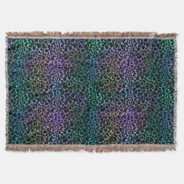 カラフルなヒョウのアニマルプリントのブランケット スローブランケット