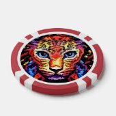 カラフルなヒョウ柄デザイン ポーカーチップ (シングル)