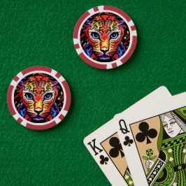 カラフルなヒョウ柄デザイン ポーカーチップ