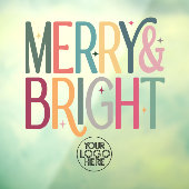 カラフルなビジネス ロゴ 楽しい 明るい ホリデー ウィンドウサイン (シート3)