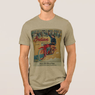 カラフルなビンテージバイクのポスター トライブレンドTシャツ