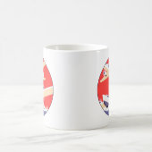 カラフルなビンテージWPA飛行機 コーヒーマグカップ (中央)