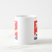 カラフルなビンテージWPA飛行機 コーヒーマグカップ (中央)