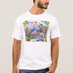 カラフルなビーチのパーティーの設計 Tシャツ