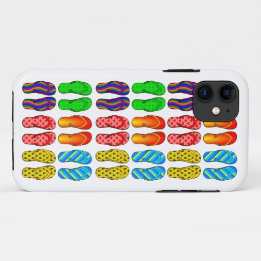 カラフルなビーチサンダルのおもしろいのビーチのテーマのiPhone 5の箱 Case-Mate iPhoneケース (裏面(横))