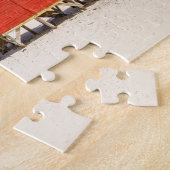 カラフルなビーチハウス| Muizenberg、南アフリカ共和国 ジグソーパズル (側面)